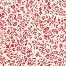 Petite Red Calico Floral Print Paper ~ Tassotti Italy